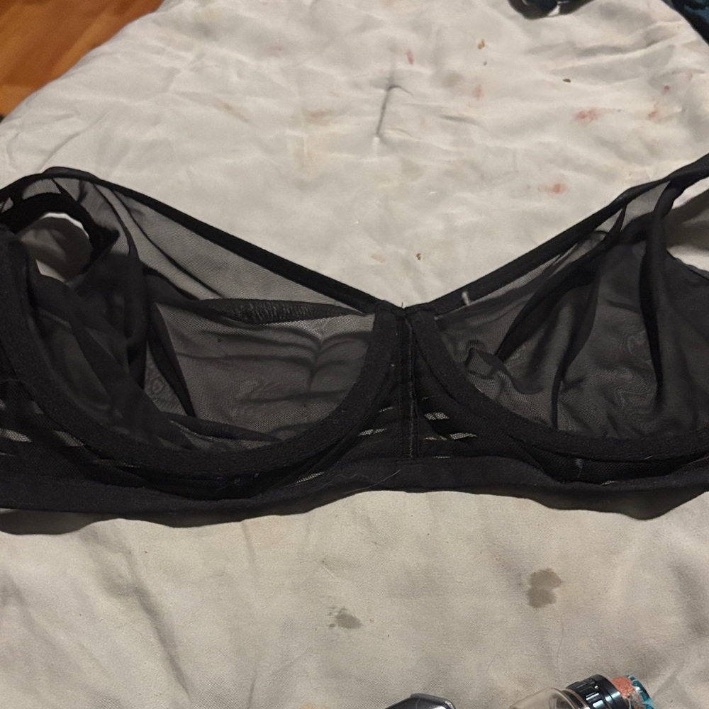 Victoria's Secret Sheer Black Underwire Bra